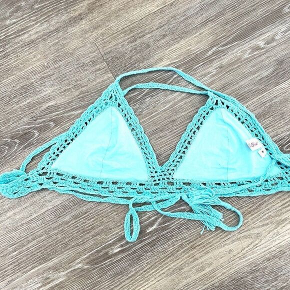 Bali Chic Blue crocheted bikini top - Picture 4 of 11